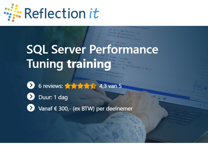 SQL Server Performance Tuning Training - Reflection IT